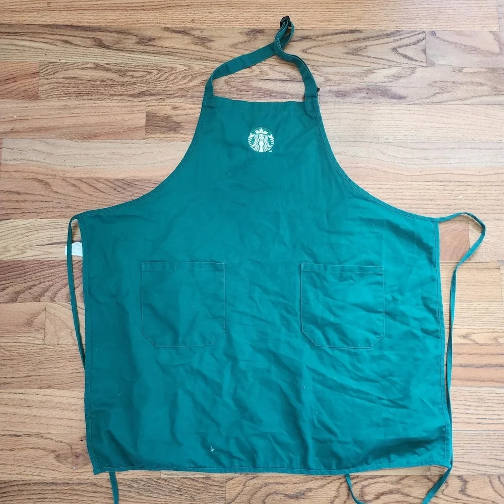 Official Starbucks Coffee Official Barista Green Apron 2 Front Pockets